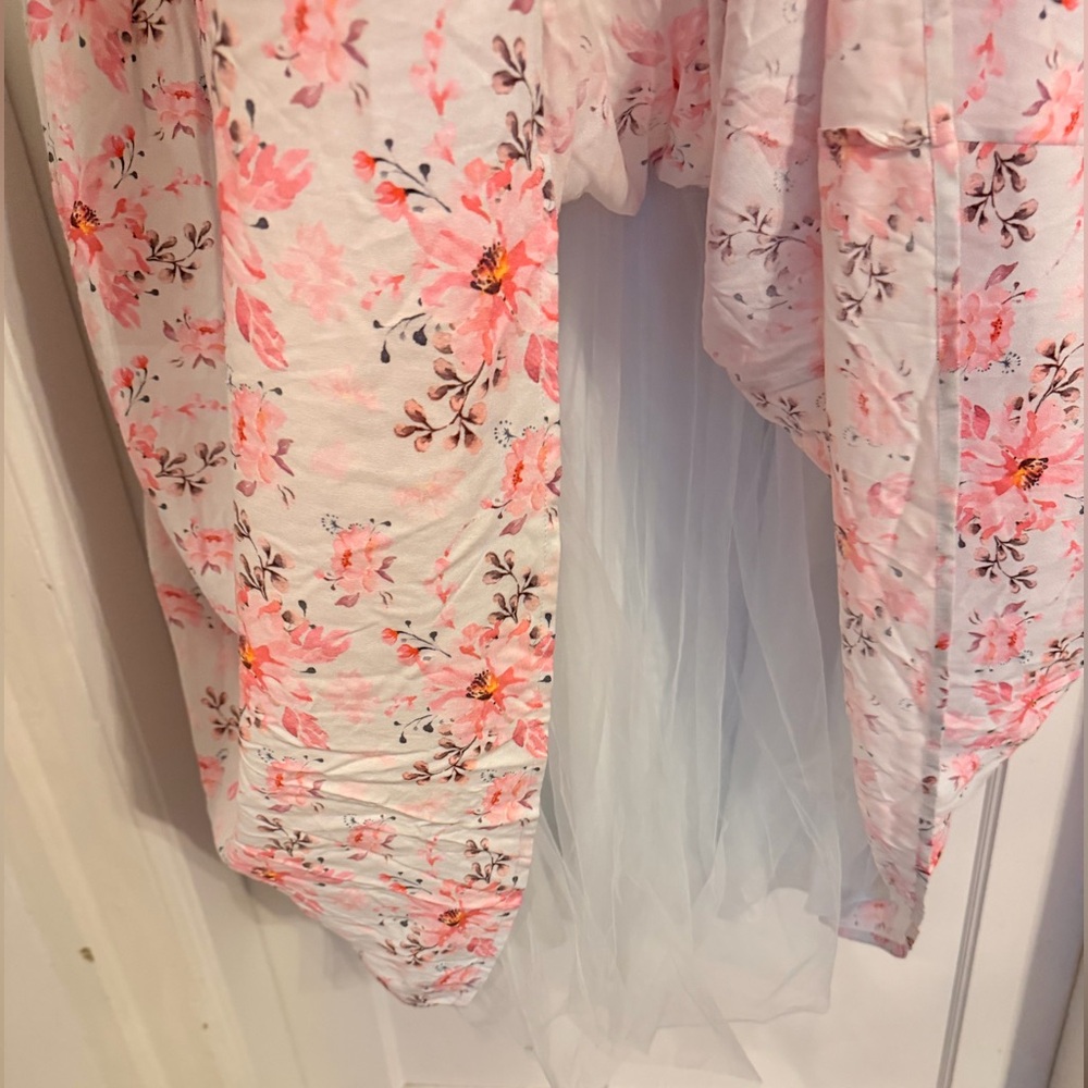 Ivy City Pink Floral Square-Neck Midi Dress - Picture 9 of 10